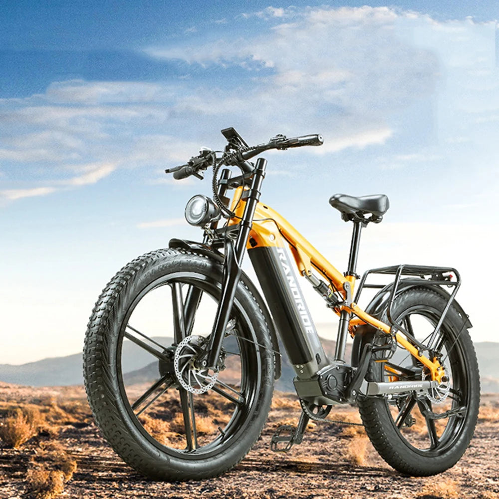 Y80 Dual Motor Electric Mountain Bike 2000W 48V 20Ah Battery E-bike 26 Inch Fat Tire E-Bike with Front and Rear Disc Brakes