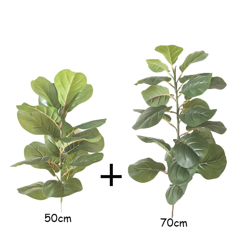 59in Large Artificial Ficus Tree Tropical Plants Green Palm Leafe's Big Monstera Tree Branch