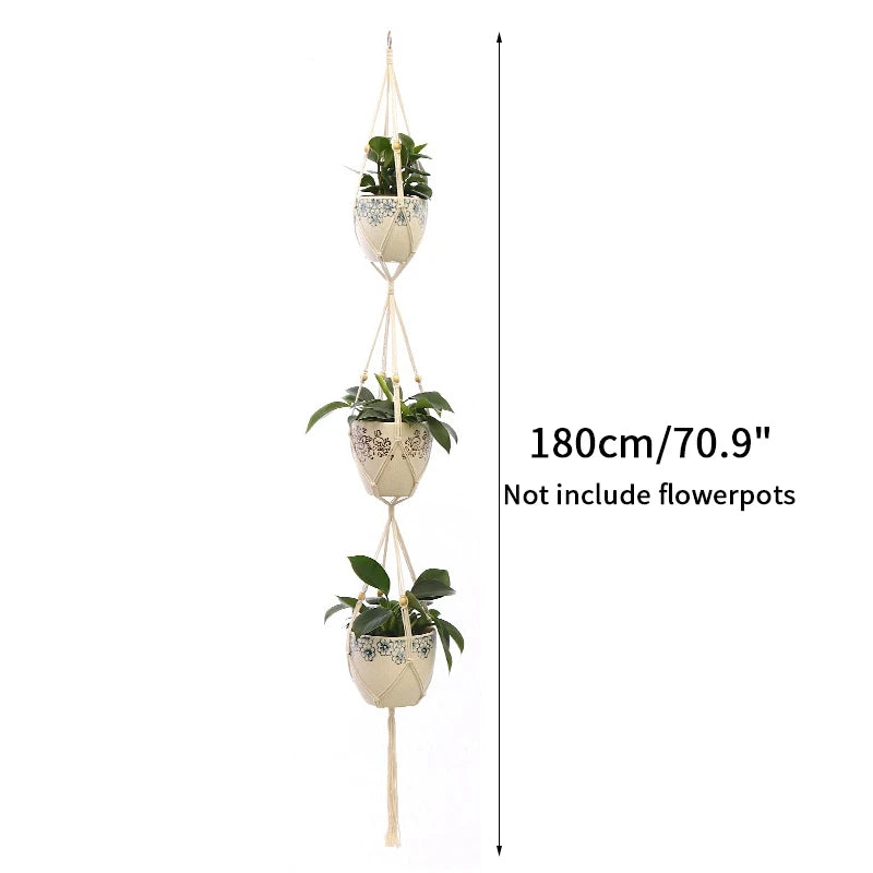 Plant Hanging Basket Handmade Macrame