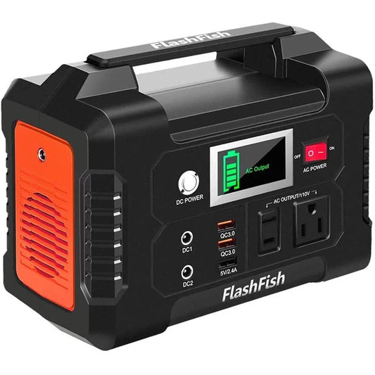 Portable Power Station 200W Solar Generator 151WH Battery AC DC Outdoor Camera Drone Power Supply