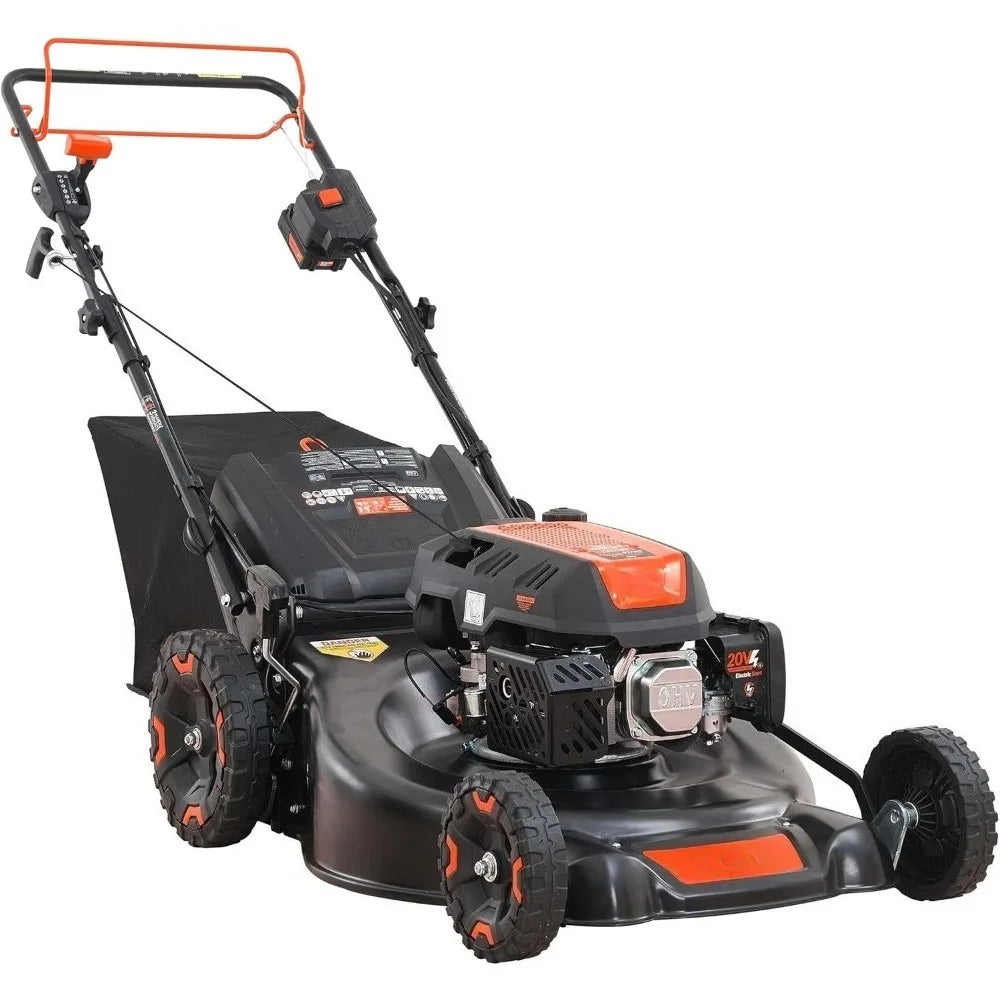 24" 201cc Self-Propelled Gas Lawn Mower – Electric Start, 6-Speed CVT, 3-in-1