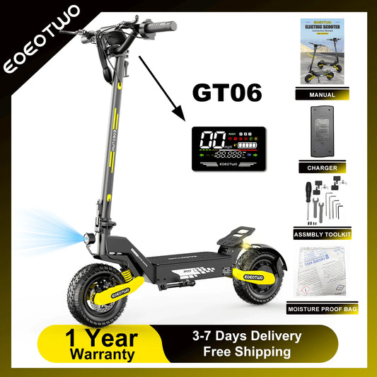 1200W Off Road Electric Scooter for Adults 48V Long Range E-Scooter 30MP 11" Tires