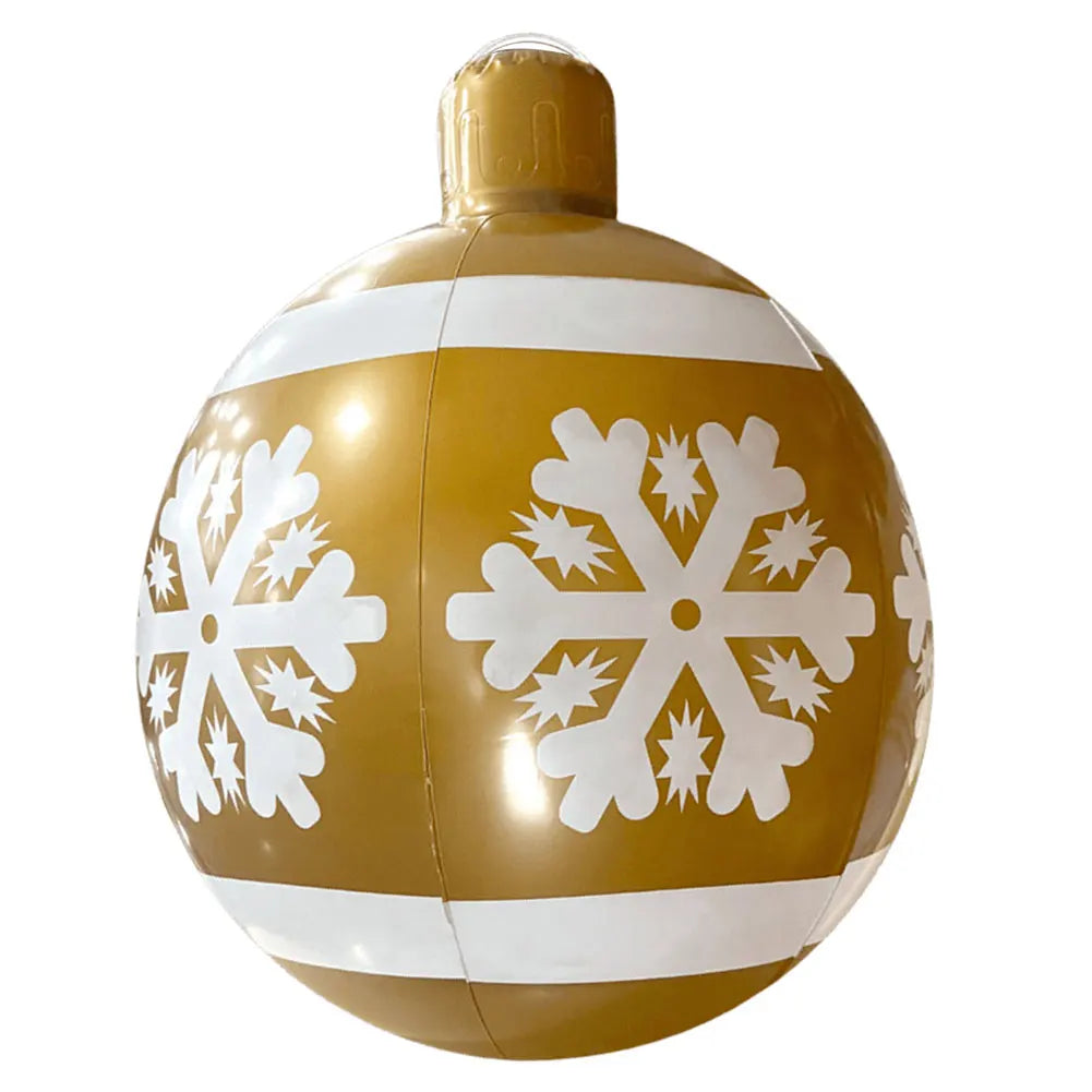 60CM PVC Christmas Inflatable Ball Giant Big Decorated Gifts Christmas Ball Decorations