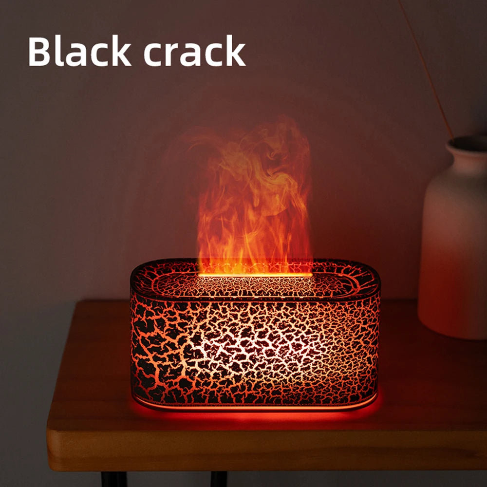 Essential Oil Diffuser Colorful Water Vapor Fire Humidifier for Aroma Therapy Room
