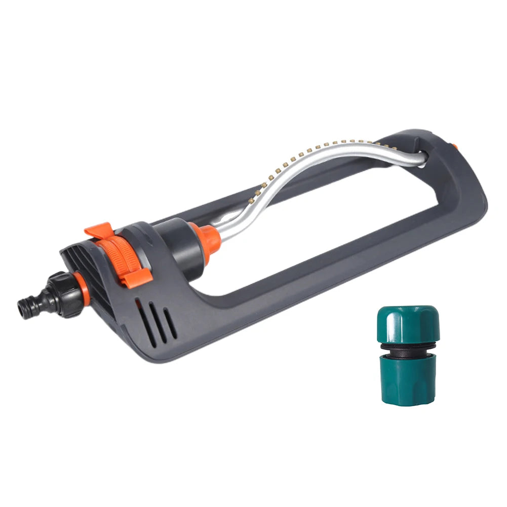 Lawn Sprinkler 4 Modes Water Sprayer with 3/4in Connector Aluminum Tube Swing Sprinkler for Large Area Coverage Yard Garden Lawn