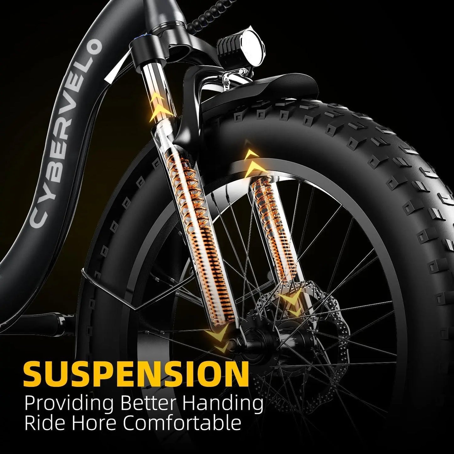 Cybervelo EK4 EK5 Foldable 28+MPH 80Miles Removable Battery Fat Tire Off-road E-bike