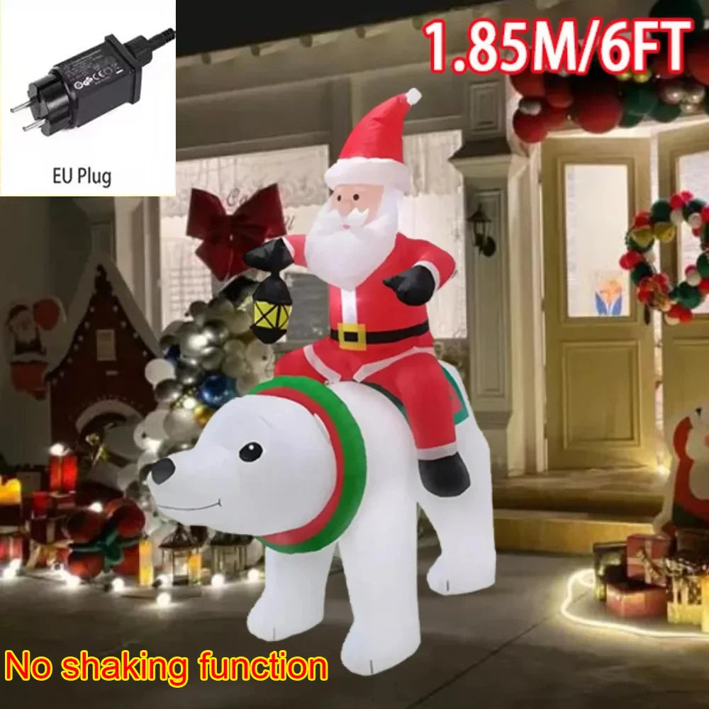 Christmas Inflatable Decoration Toy Built-in LED Lights Inflatable Model Indoor Outdoor Ornament