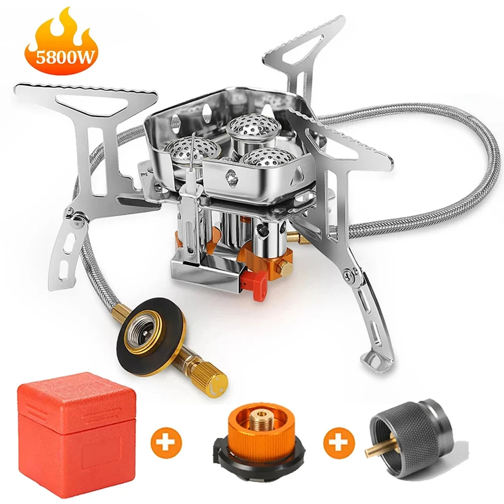 Outdoor Camping Portable Windproof outdoor Head Stove Portable Burner 5800W
