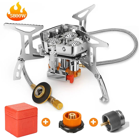Outdoor Camping Portable Windproof outdoor Head Stove Portable Burner 5800W