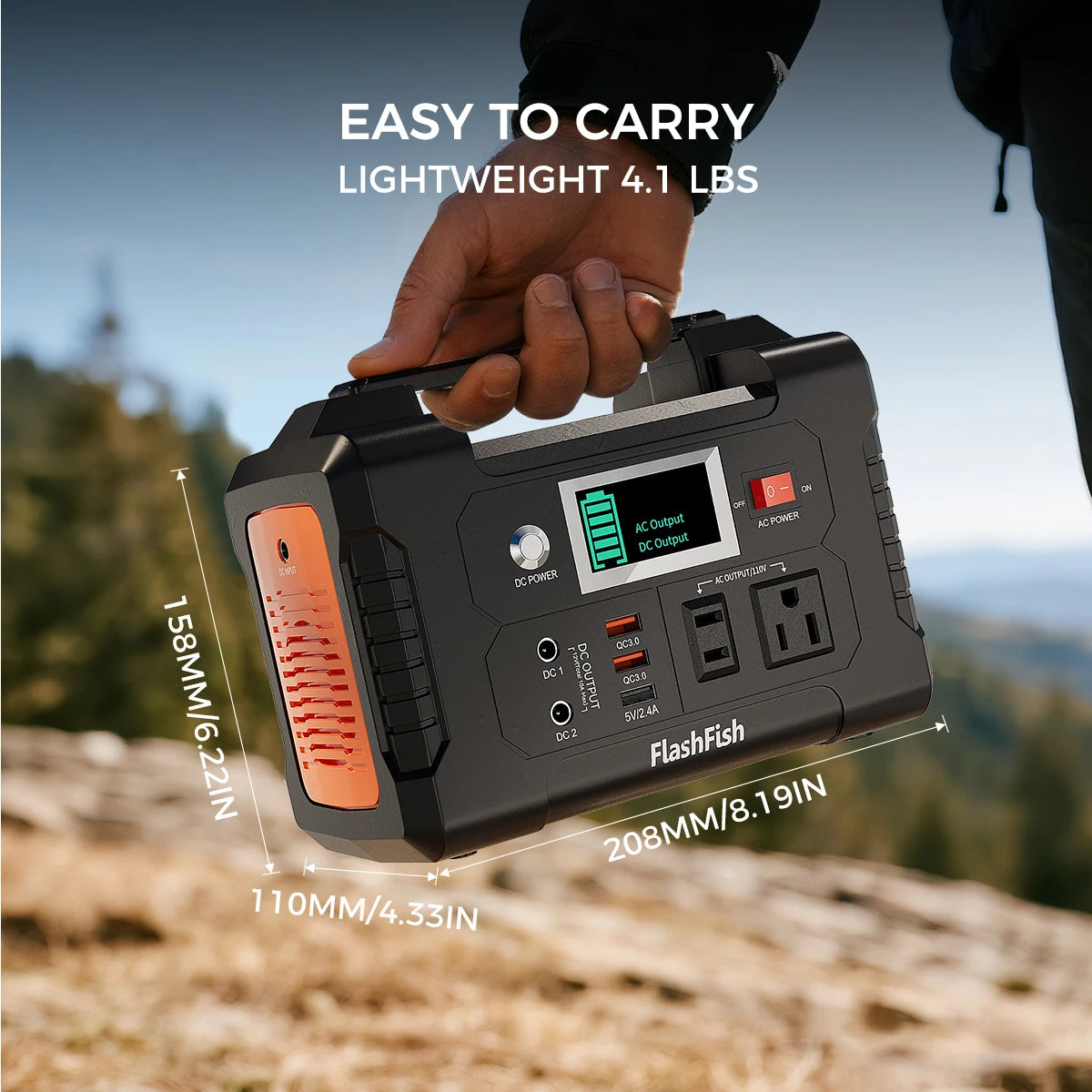 Portable Power Station 200W Solar Generator 151WH Battery AC DC Outdoor Camera Drone Power Supply