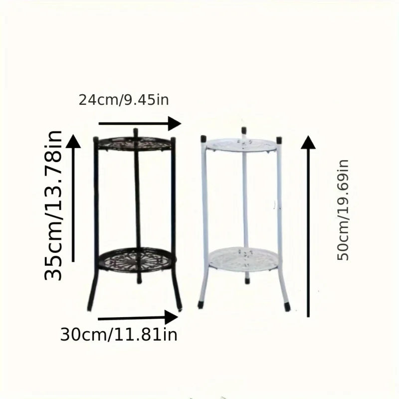 1 Pack, 2-Tiered Tall Metal Plant Stands