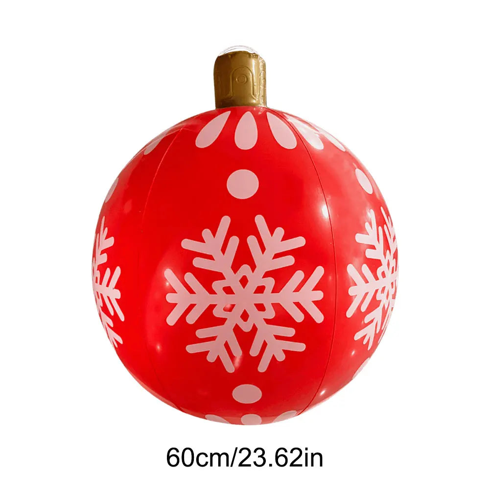 24 Inch Giant Inflatable Christmas Ball Large Outdoor Decorated Ball Christmas Decorations