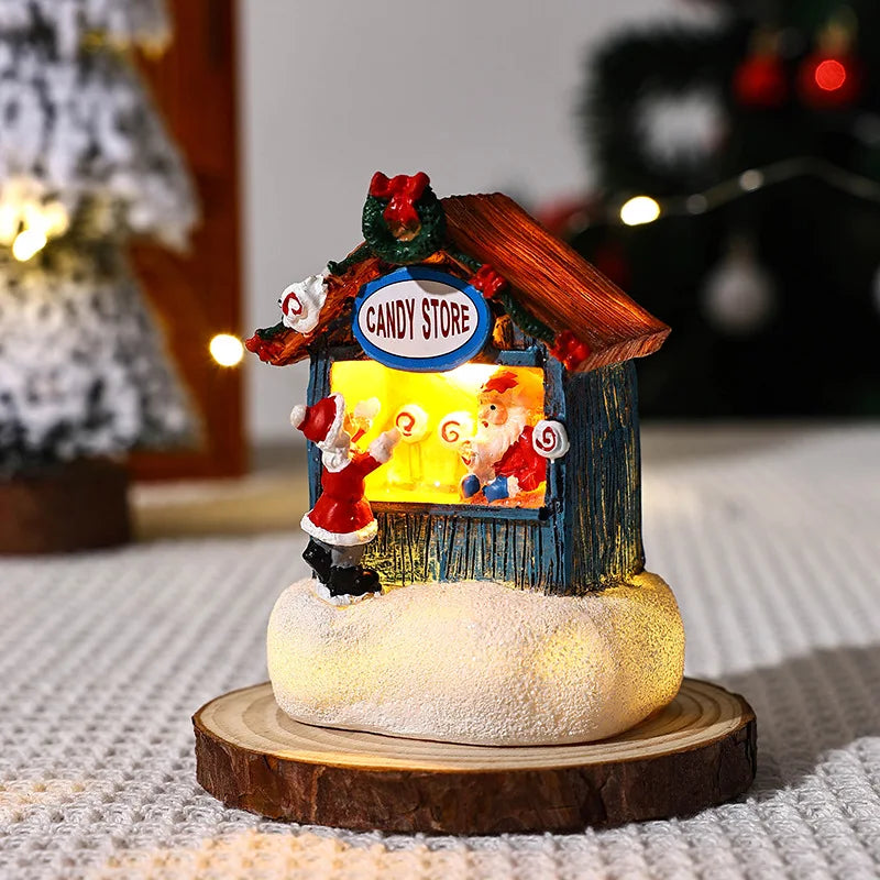 Christmas Snowhouse Glow Craft Snowman Garden Ornament with Music