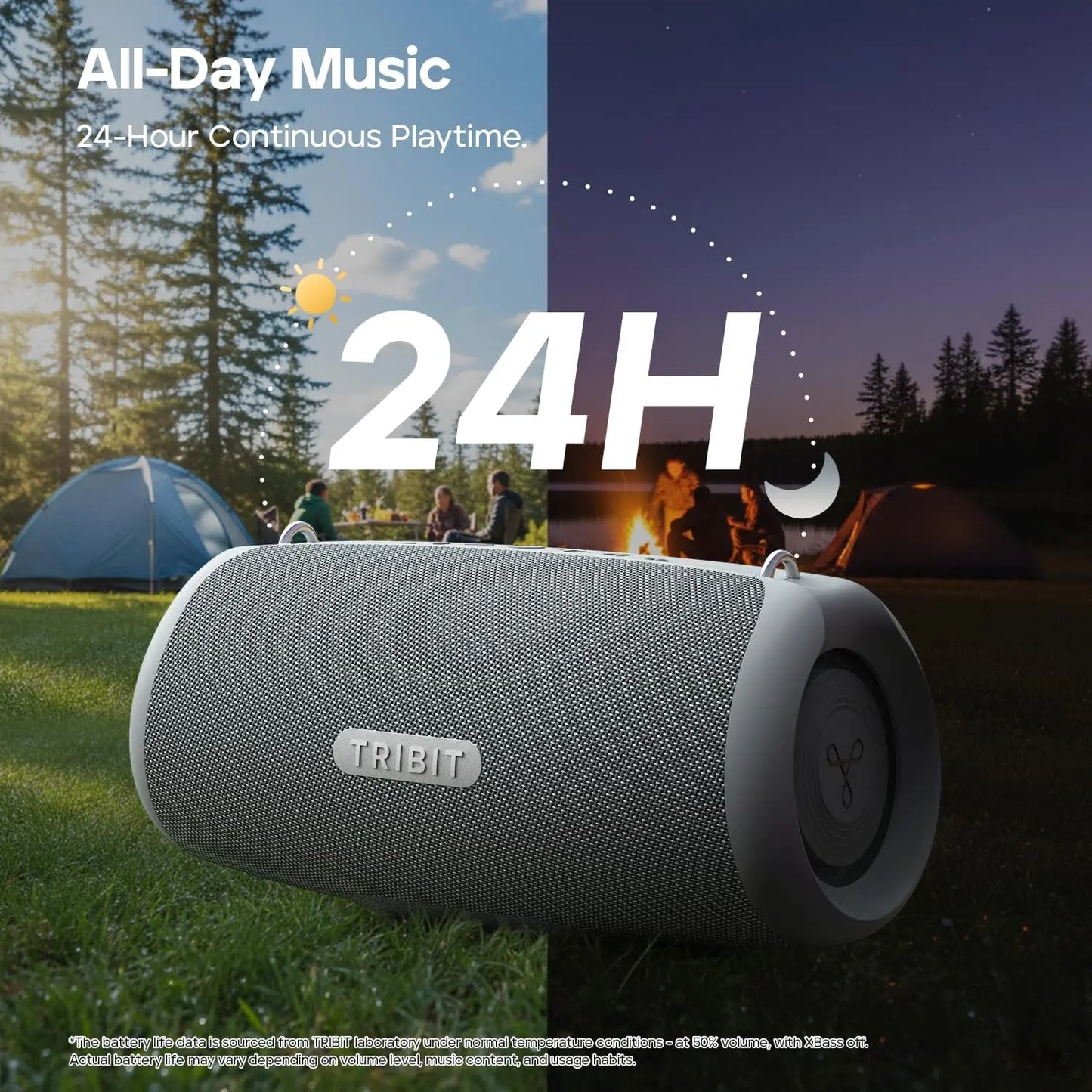 80W Portable Bluetooth Speaker, 24H Playtime, IP67, Custom EQ, TWS, for Camping/Beach/Party