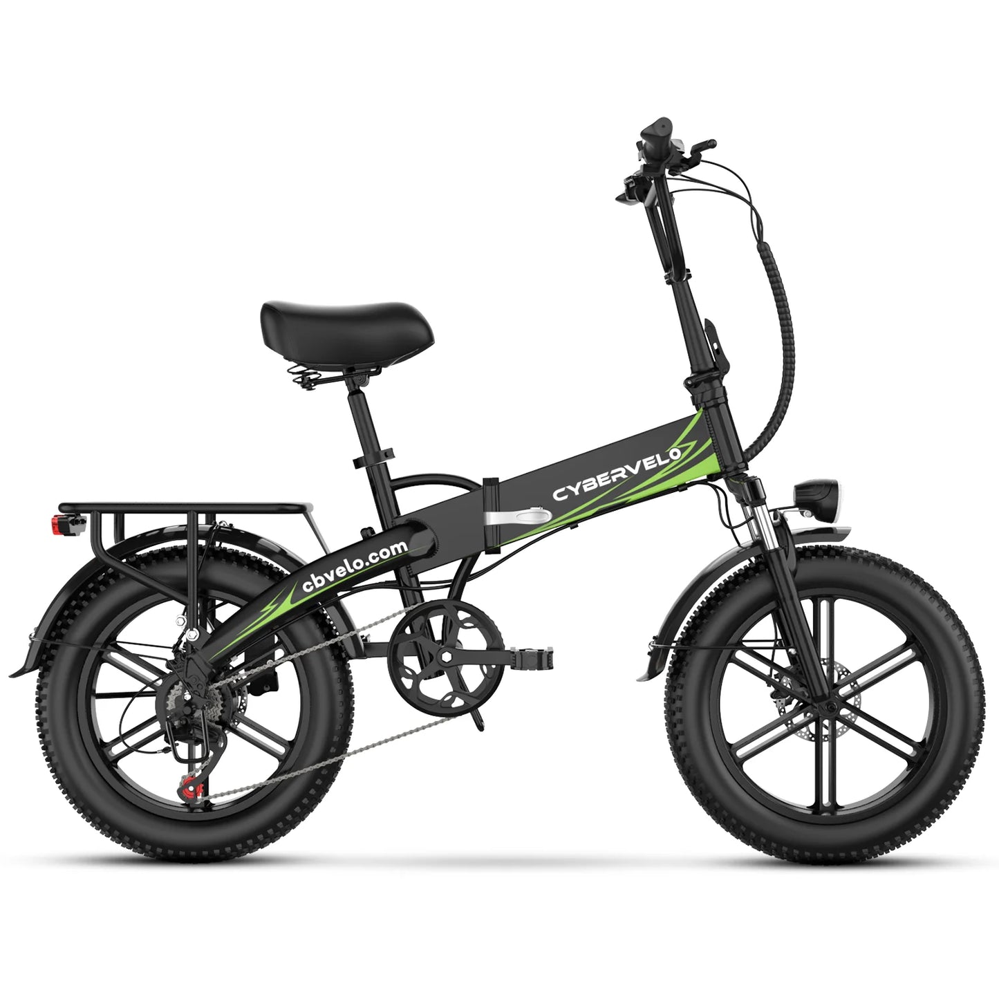 Cybervelo EK4 EK5 Foldable 28+MPH 80Miles Removable Battery Fat Tire Off-road E-bike