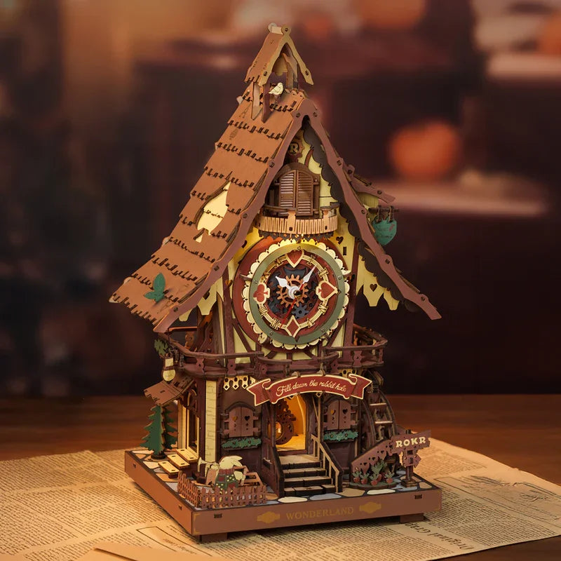 Robotime Rokr Cuckoo Clock Mechanical 3D Wooden Puzzles Adult