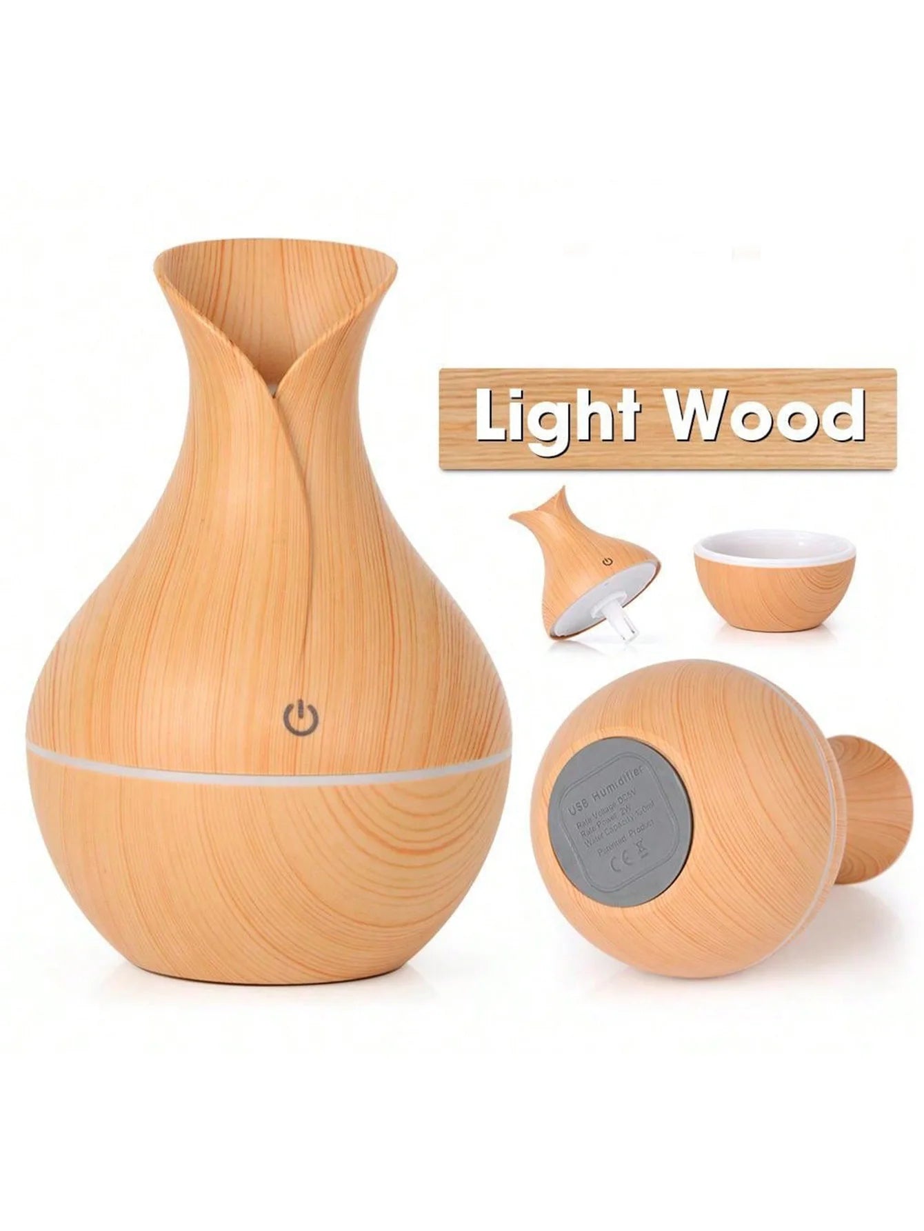 200ml Air Humidifier Essential Oil Diffuser USB with Colorful Light for home office car