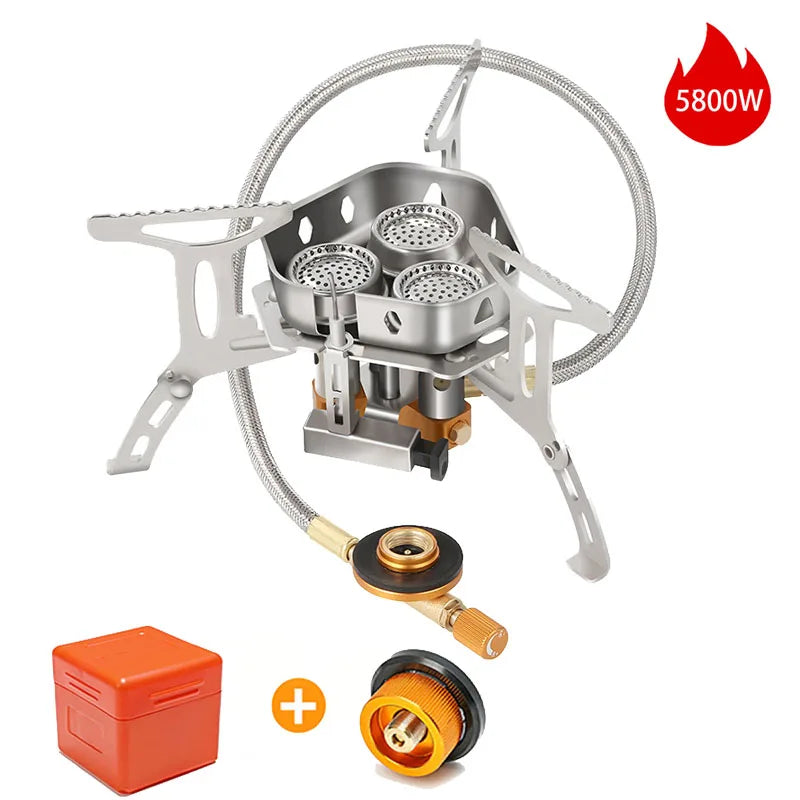 Outdoor Camping Portable Windproof outdoor Head Stove Portable Burner 5800W