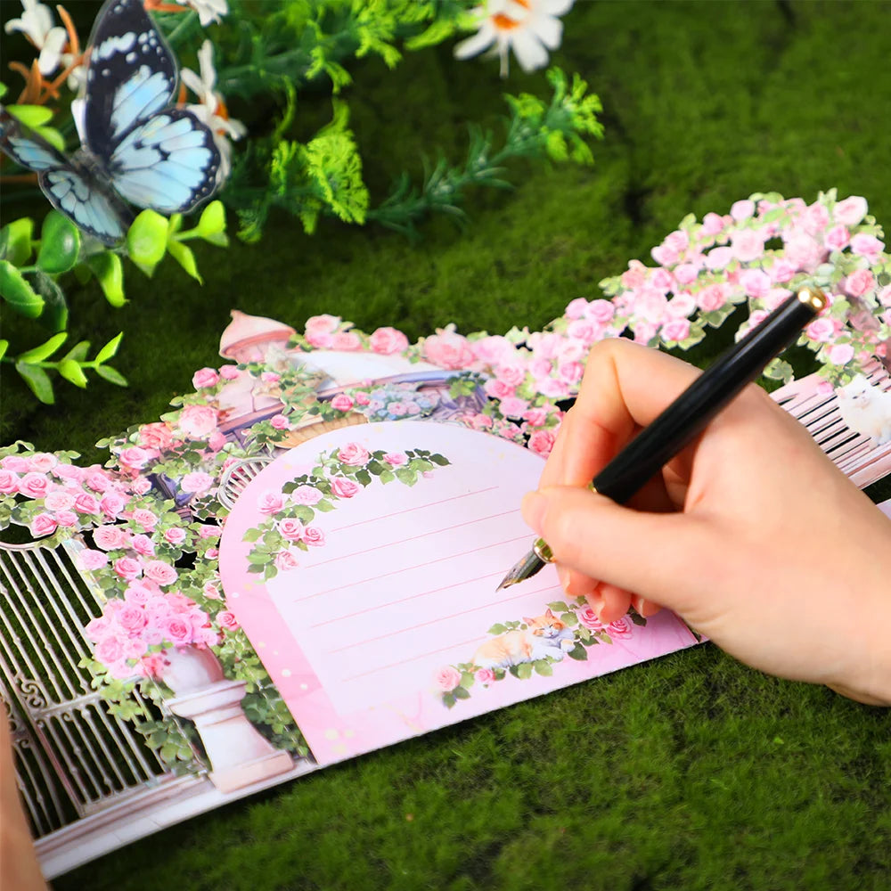 Garden pop-up greeting card,