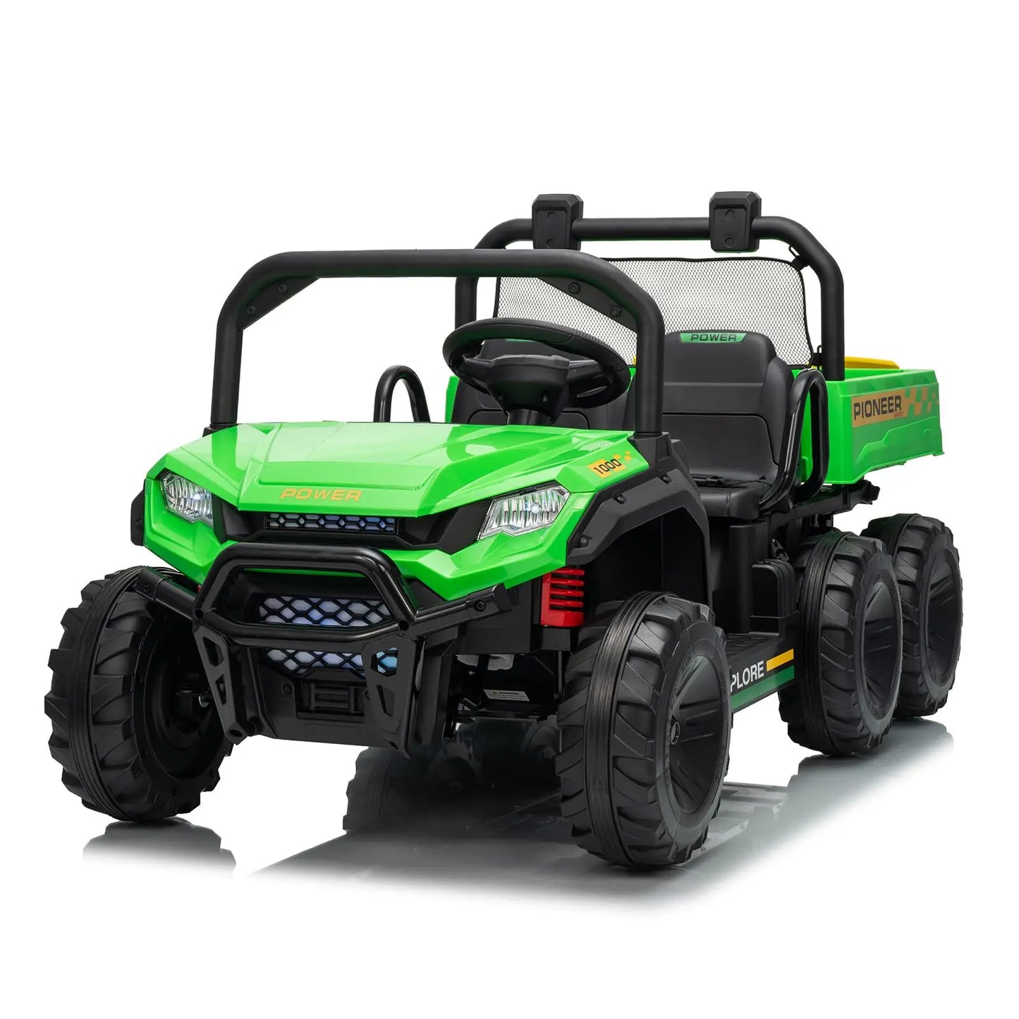 24V 4WD Electric Ride-on Dump Truck For Kids 2-Seater With Parental Remote Control