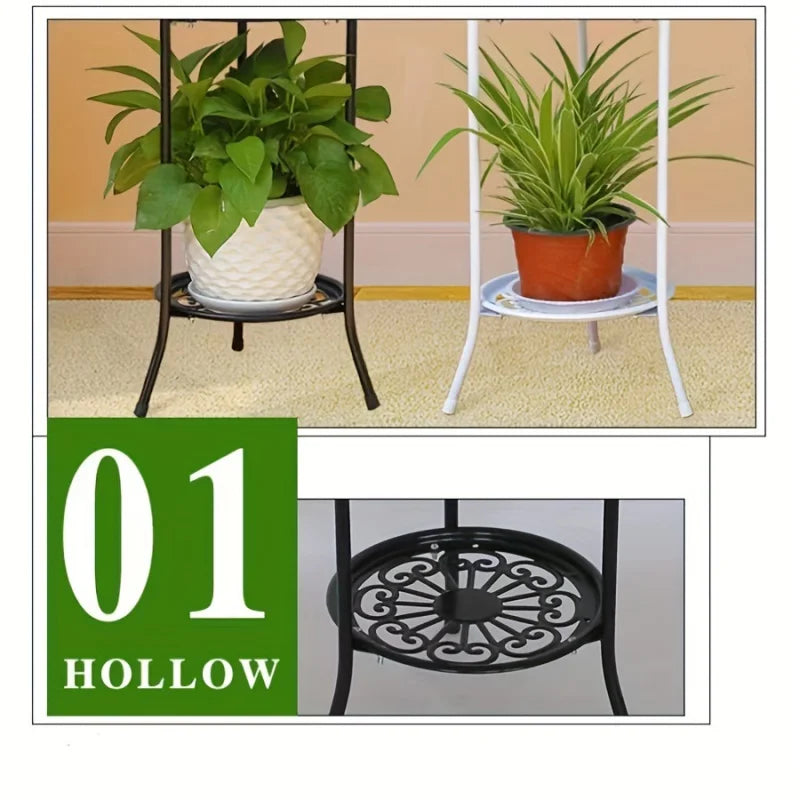 1 Pack, 2-Tiered Tall Metal Plant Stands