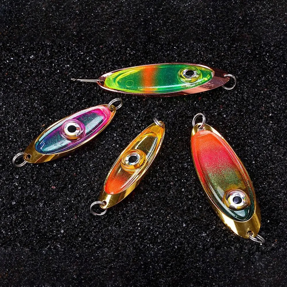 LED Deep Drop Underwater Flash Fluorescent Eye Shape Fishing Squid for Night Fishing