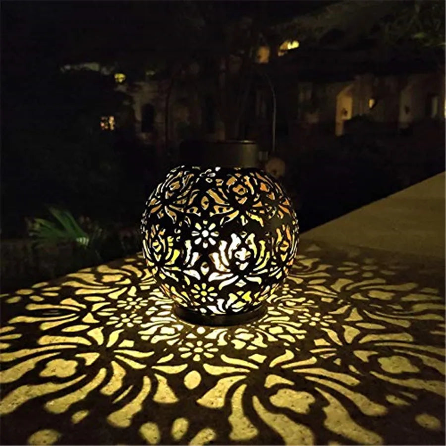 Outdoor Garden Solar Hanging LED Landscape Projection Light