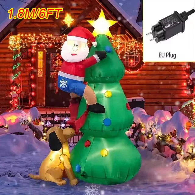 Christmas Inflatable Decoration Toy Built-in LED Lights Inflatable Model Indoor Outdoor Ornament