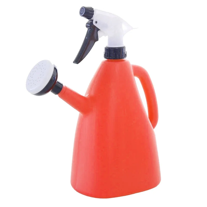 2 In 1 Plastic Watering Pressure Spray Water Kettle/Adjustable Sprayer 1L