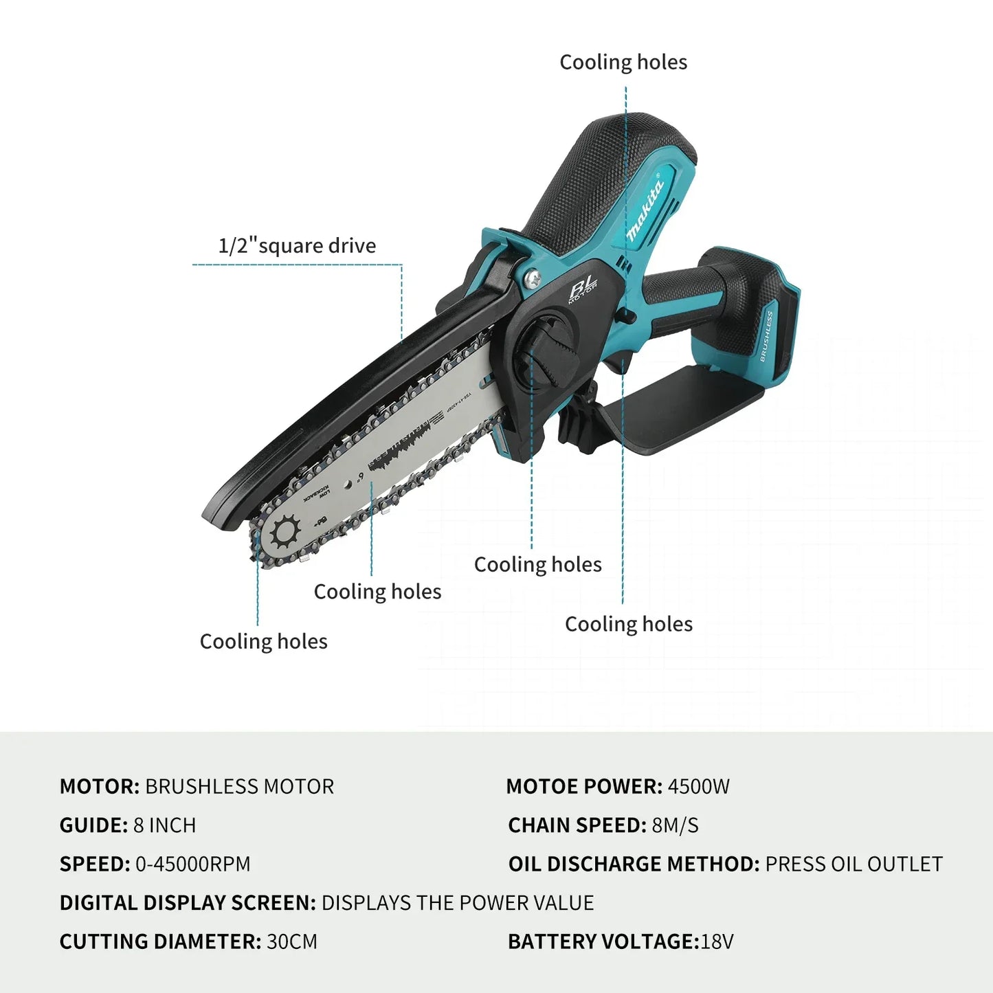 Makita 18V Cordless 6 inch Chainsaw