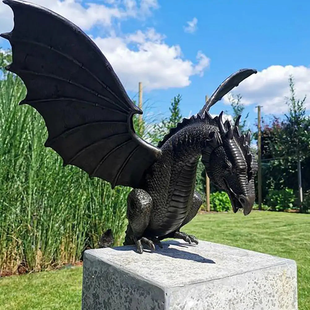 Dragon Water Fountain Sculpture for Home Garden Decoration