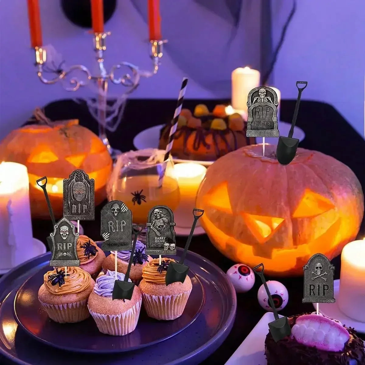 Multi pcs Halloween Cupcake Toppers Cake Decorations