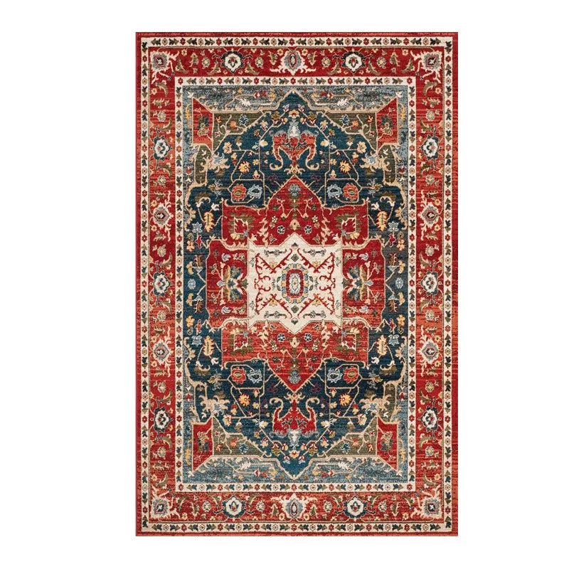 VIKAMA Washable Foldable Imitation Cashmere Carpet Entry Door Mat Persian Retro Style