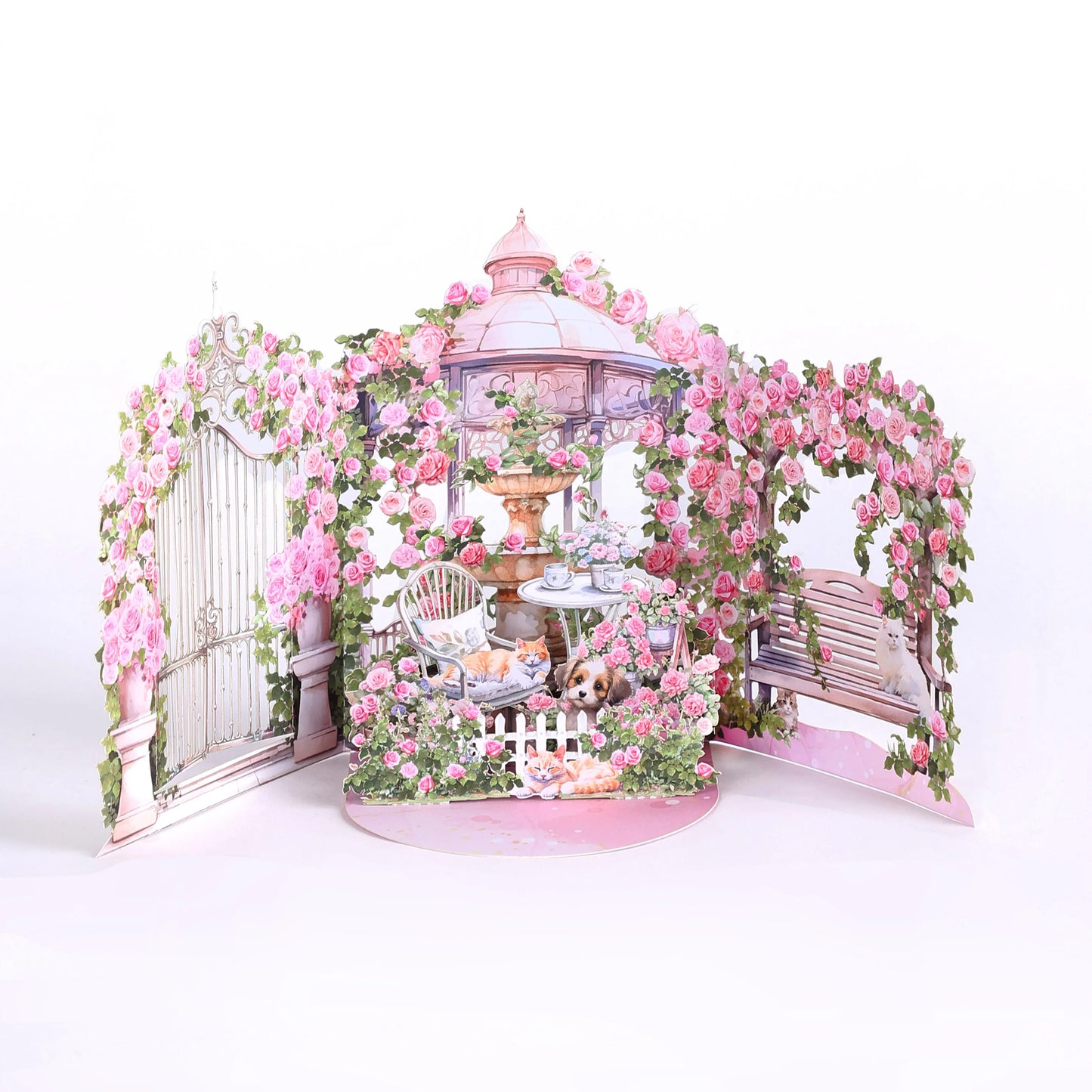 Garden pop-up greeting card,
