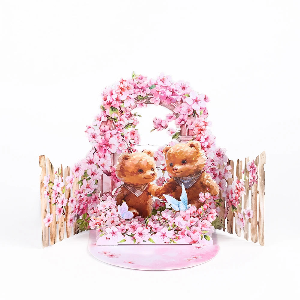 Garden pop-up greeting card,