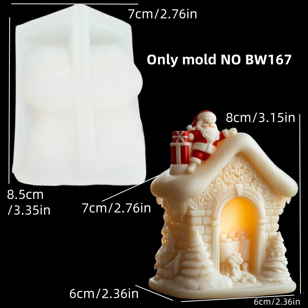 Christmas House Fragrance Candle Silicone Mold