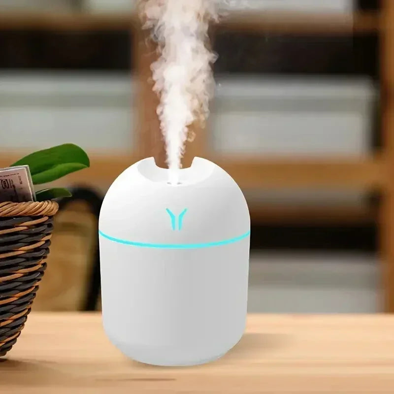 Compact USB Aroma Diffuser & Humidifier with LED Night Light