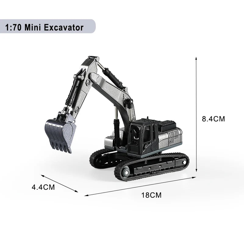 Engineering Diecast Toys for Boys Alloy+Plastic Tractor Excavator Backhoe Crane Bulldozer Kids Truck Children Vehicle Model Gift