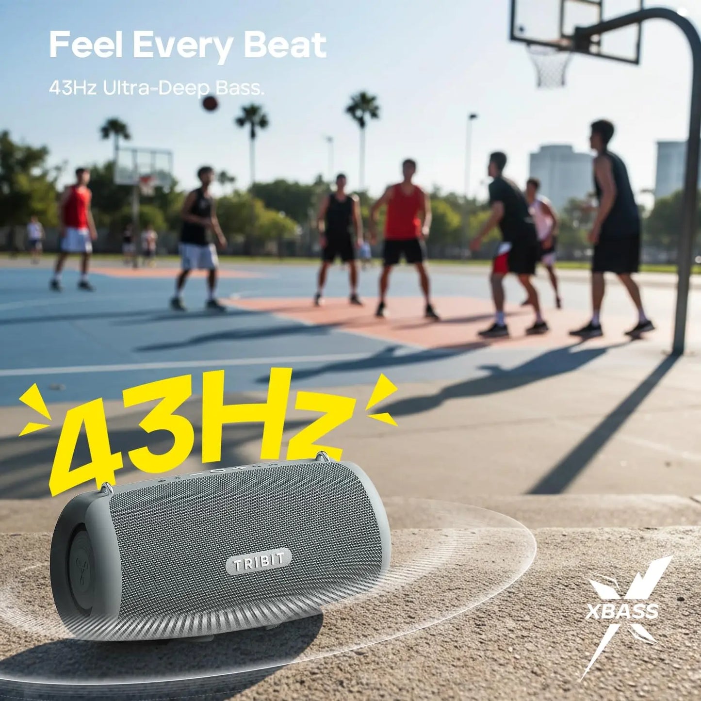 80W Portable Bluetooth Speaker, 24H Playtime, IP67, Custom EQ, TWS, for Camping/Beach/Party
