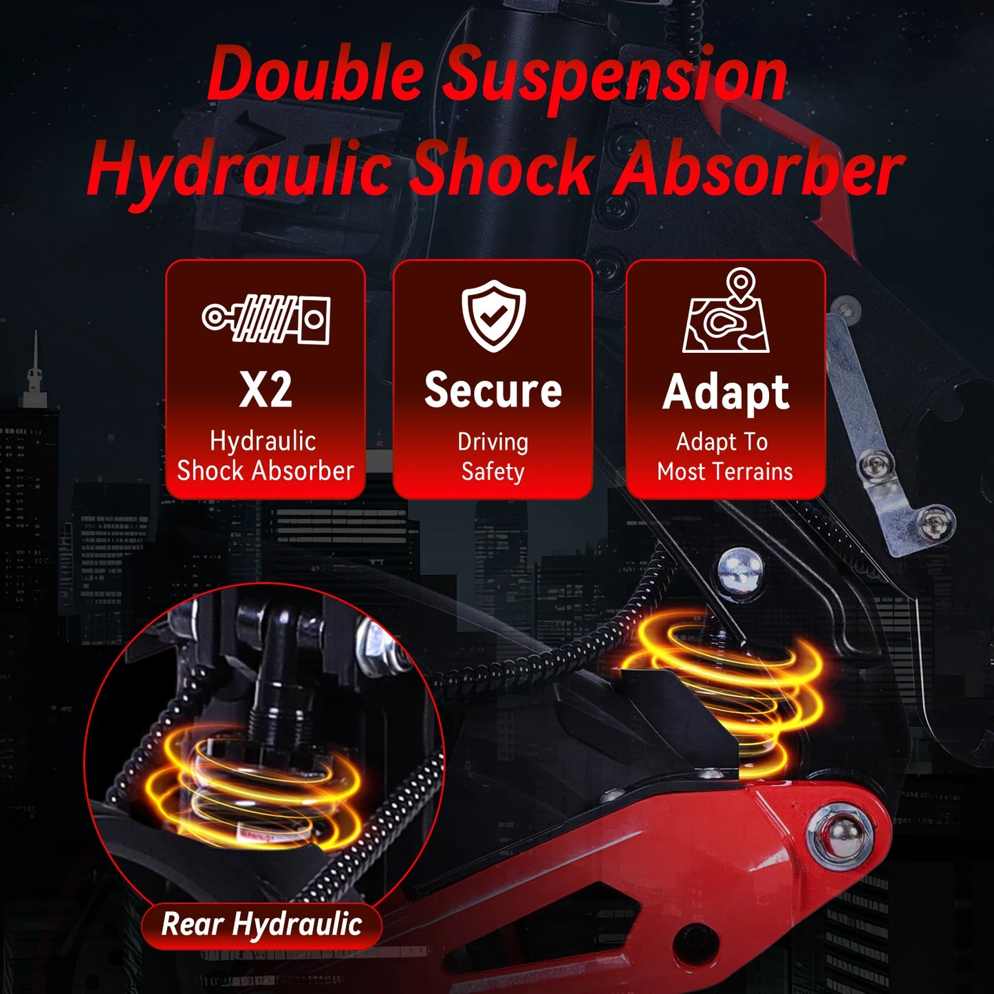 J15 Electric Scooter Adult 1600W Motor 11-Inch Off-Road tires 48V18AH Battery Max Speed 31mph Range 27-30 Miles Electric Scooter