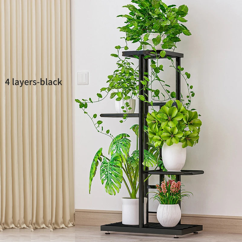 Shining Stand For Flowers Iron 6/7/8 Layers Plant Holder Rack Home Garden Decoration
