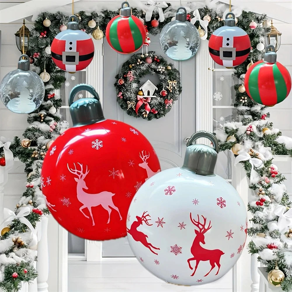 55CM Christmas Inflatable  PVC Giant Christmas Tree Decorations Large Balls Courtyard Ornaments