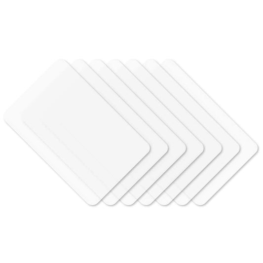Set of 8 Transparent Place Mats Washable White Dining Table Place Mat  Heat Resistant