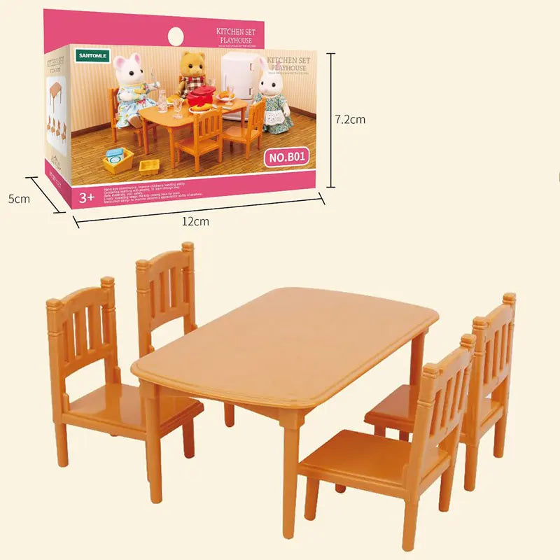 Dollhouse Furniture Set for Kid Toys Miniature Doll House Accessories