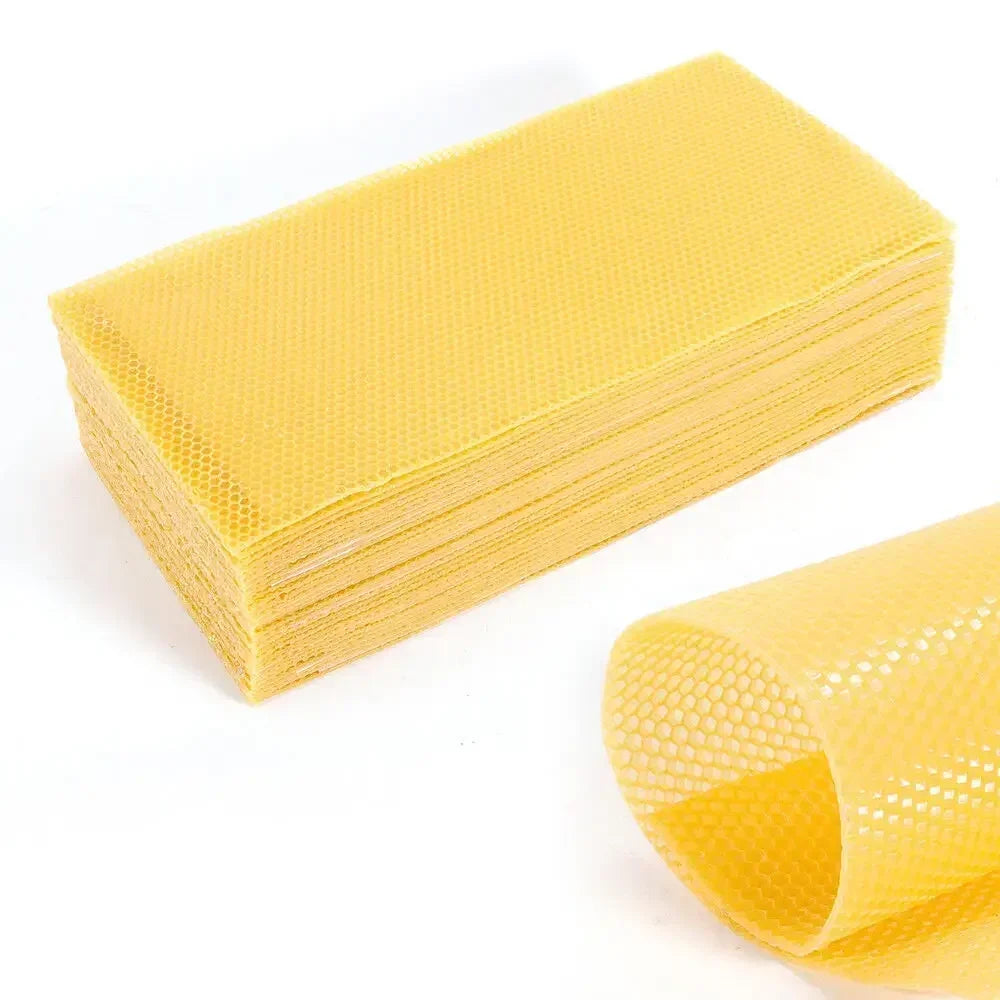 30PCS Beeswax Foundation Sheets 19.5x41.5cm Beehive Frames Wax Comb