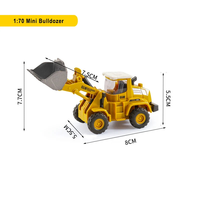 Engineering Diecast Toys for Boys Alloy+Plastic Tractor Excavator Backhoe Crane Bulldozer Kids Truck Children Vehicle Model Gift