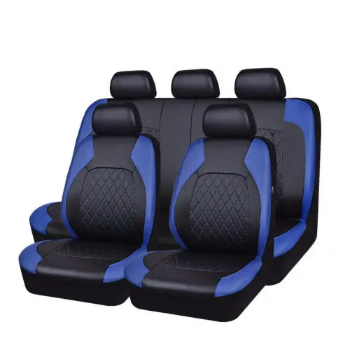 All Season Quitled PU Leather Car Seat Cover Full Universal Fit Sedan Suv Pick-up Truck Seat