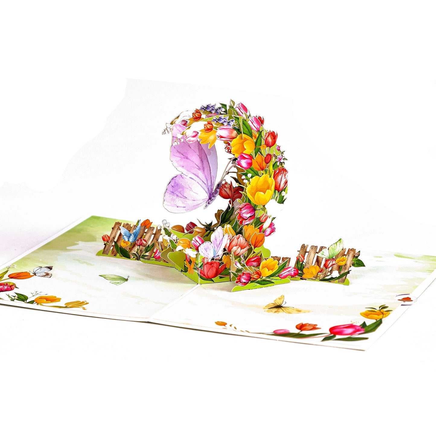 Garden pop-up greeting card,