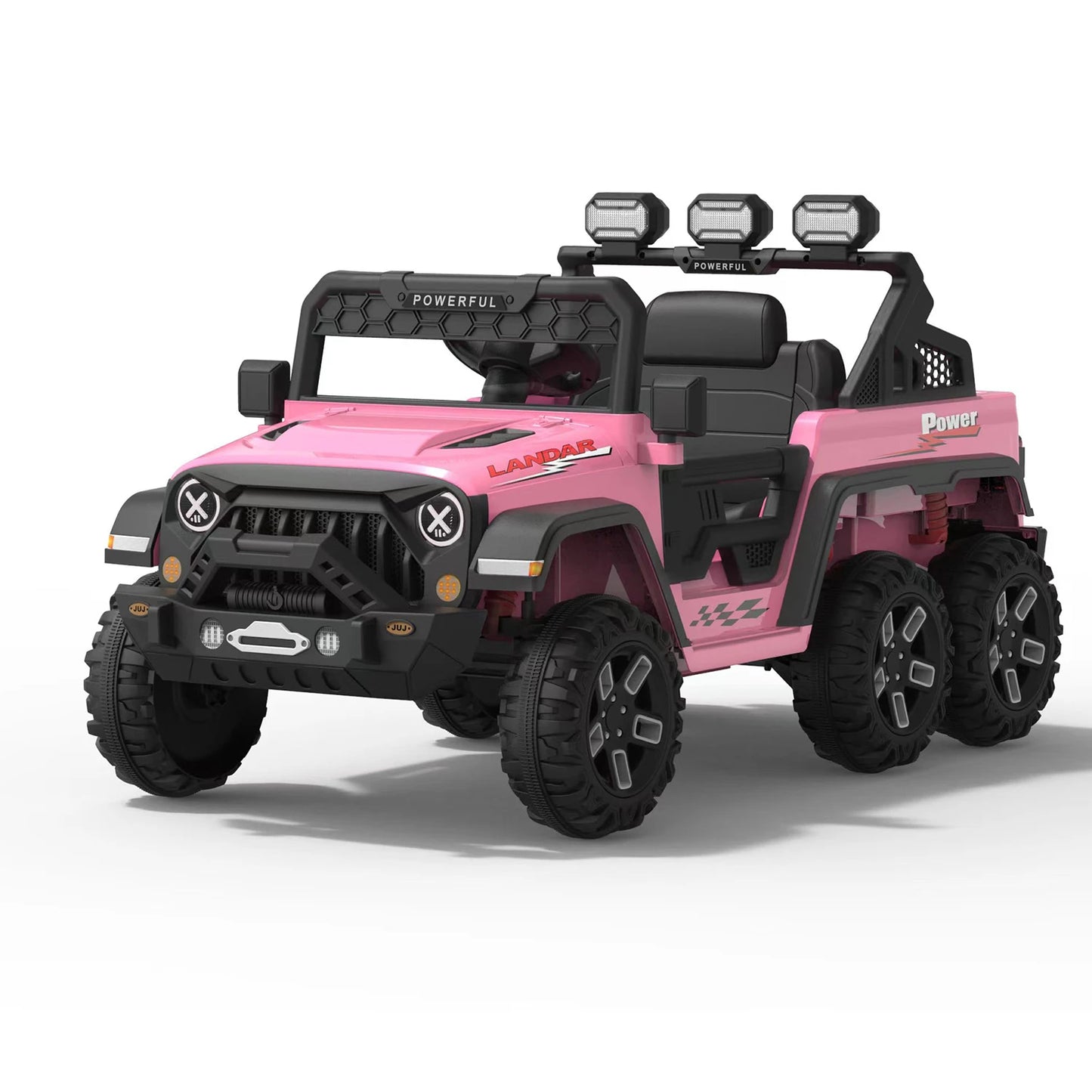 24V Ride on Car for Kids with Remote Control,6 Wheels, 4WD 3 Speeds,