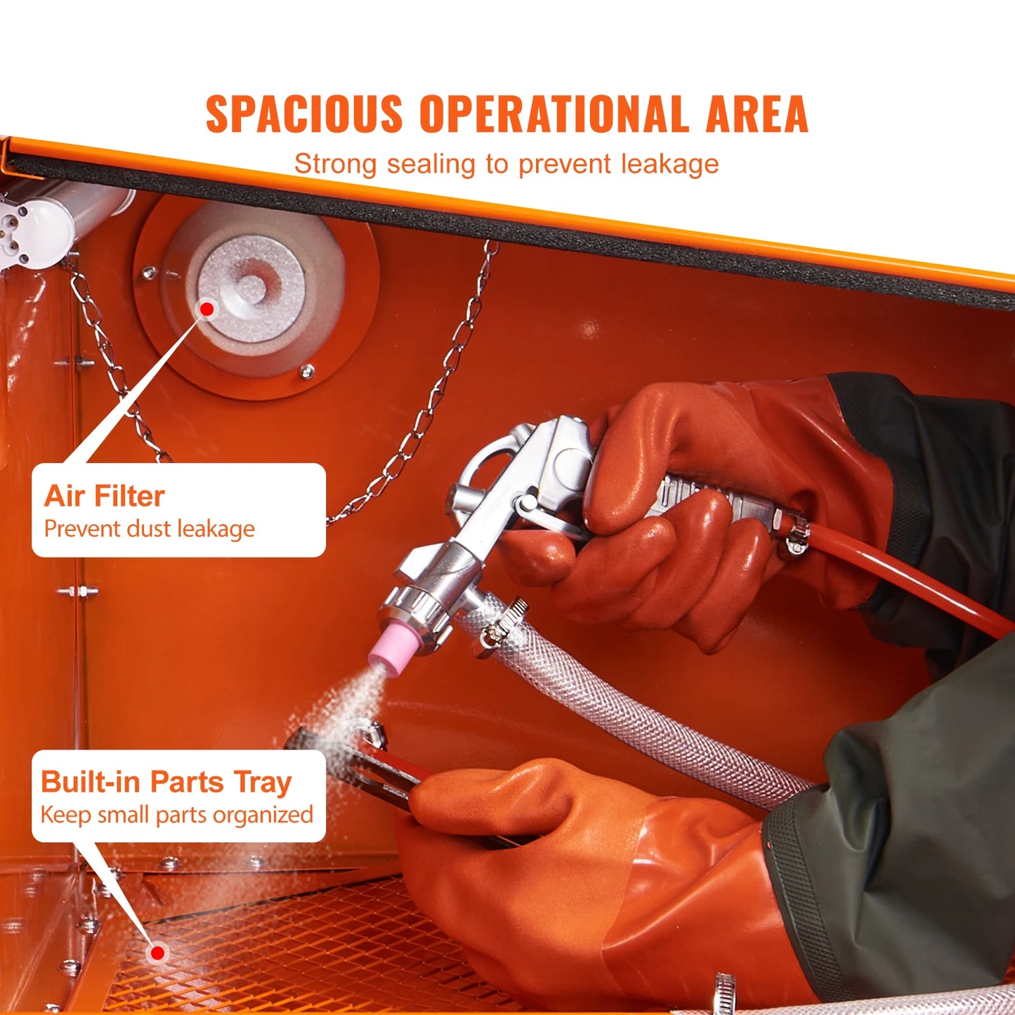 SucceBuy 25/40/60Gallon Sandblasting Cabnet